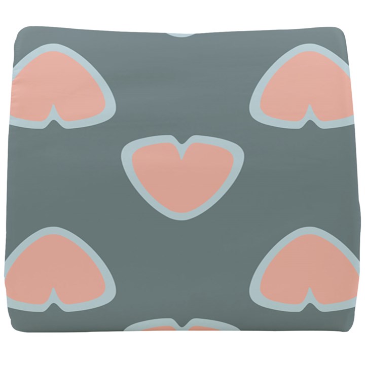 Hearts Love Blue Pink Green Seat Cushion