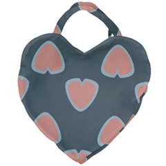 Hearts Love Blue Pink Green Giant Heart Shaped Tote