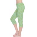 Leaves - light green Capri Leggings  View3