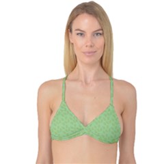 Leaves - Light Green Reversible Tri Bikini Top by WensdaiAmbrose