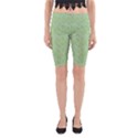 Leaves - light green Yoga Cropped Leggings View1