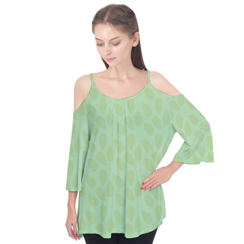 Leaves - Light Green Flutter Tees by WensdaiAmbrose