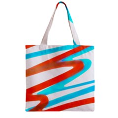 Abstract Colors Print Design Zipper Grocery Tote Bag by dflcprintsclothing