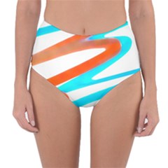 Abstract Colors Print Design Reversible High-waist Bikini Bottoms by dflcprintsclothing