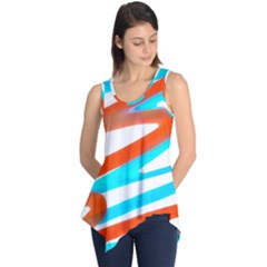 Abstract Colors Print Design Sleeveless Tunic by dflcprintsclothing