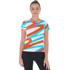 Abstract Colors Print Design Short Sleeve Sports Top  by dflcprintsclothing