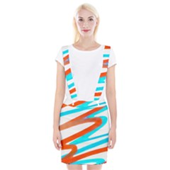 Abstract Colors Print Design Braces Suspender Skirt