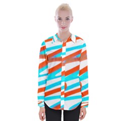 Abstract Colors Print Design Womens Long Sleeve Shirt