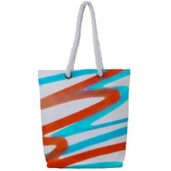 Abstract Colors Print Design Full Print Rope Handle Tote (small) by dflcprintsclothing