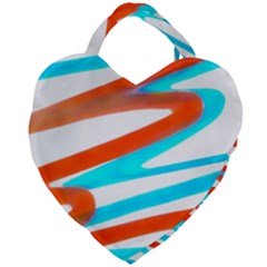 Abstract Colors Print Design Giant Heart Shaped Tote by dflcprintsclothing