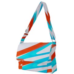 Abstract Colors Print Design Full Print Messenger Bag