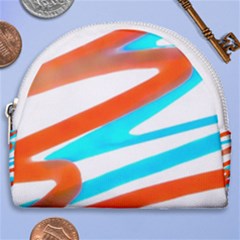 Abstract Colors Print Design Horseshoe Style Canvas Pouch