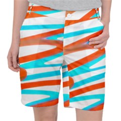 Abstract Colors Print Design Pocket Shorts