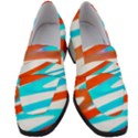 Abstract Colors Print Design Women s Chunky Heel Loafers View1