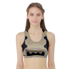 Pearls As Candy Sports Bra With Border by pepitasart