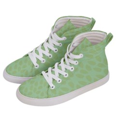 Leaves - Light Green Women s Hi-top Skate Sneakers by WensdaiAmbrose