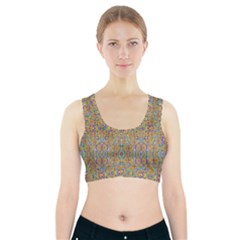 Pearls As Candy And Flowers Sports Bra With Pocket by pepitasart