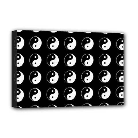 Yin Yang Pattern Deluxe Canvas 18  x 12  (Stretched)