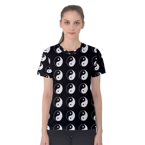 Yin Yang Pattern Women s Cotton Tee by Valentinaart