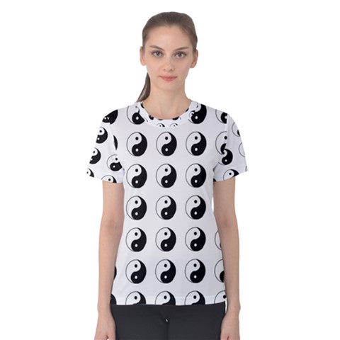 Yin Yang Pattern Women s Cotton Tee by Valentinaart