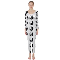 Yin Yang Pattern Long Sleeve Catsuit by Valentinaart