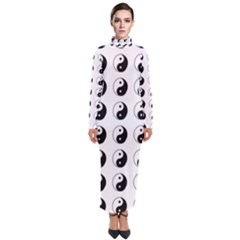 Yin Yang Pattern Turtleneck Maxi Dress by Valentinaart