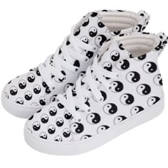 Yin Yang Pattern Kids  Hi-top Skate Sneakers by Valentinaart