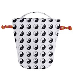 Yin Yang Pattern Drawstring Bucket Bag by Valentinaart