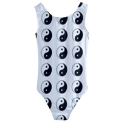 Yin Yang Pattern Kids  Cut-out Back One Piece Swimsuit