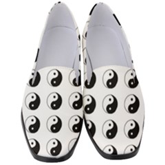 Yin Yang Pattern Women s Classic Loafer Heels