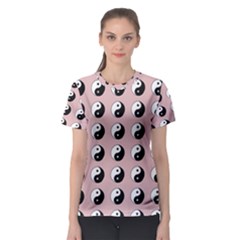 Yin Yang Pattern Women s Sport Mesh Tee