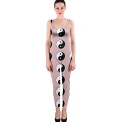 Yin Yang Pattern One Piece Catsuit