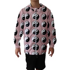 Yin Yang Pattern Kids  Hooded Windbreaker