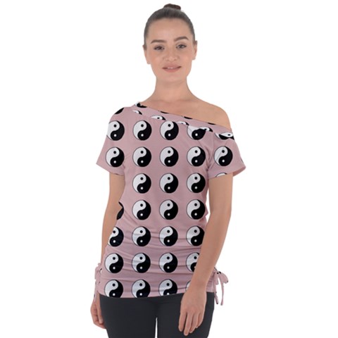 Yin Yang Pattern Tie-up Tee by Valentinaart