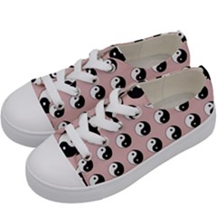 Yin Yang Pattern Kids  Low Top Canvas Sneakers