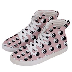 Yin Yang Pattern Men s Hi-top Skate Sneakers by Valentinaart