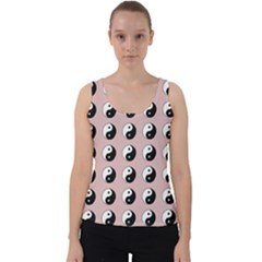 Yin Yang Pattern Velvet Tank Top