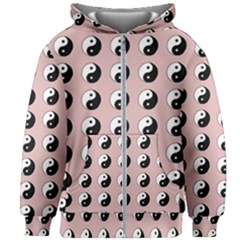 Yin Yang Pattern Kids  Zipper Hoodie Without Drawstring