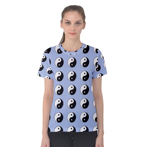 Yin Yang Pattern Women s Cotton Tee by Valentinaart