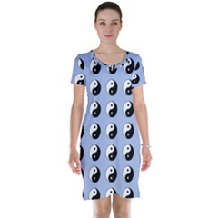 Yin Yang Pattern Short Sleeve Nightdress