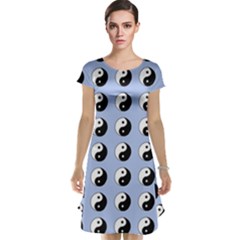 Yin Yang Pattern Cap Sleeve Nightdress by Valentinaart