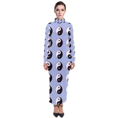 Yin Yang Pattern Turtleneck Maxi Dress by Valentinaart