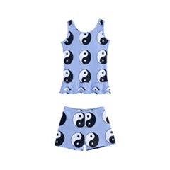 Yin Yang Pattern Kids  Boyleg Swimsuit by Valentinaart