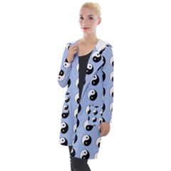 Yin Yang Pattern Hooded Pocket Cardigan by Valentinaart