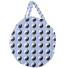 Yin Yang Pattern Giant Round Zipper Tote