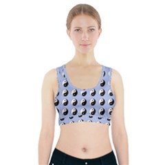 Yin Yang Pattern Sports Bra With Pocket by Valentinaart