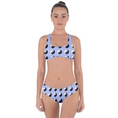 Yin Yang Pattern Criss Cross Bikini Set