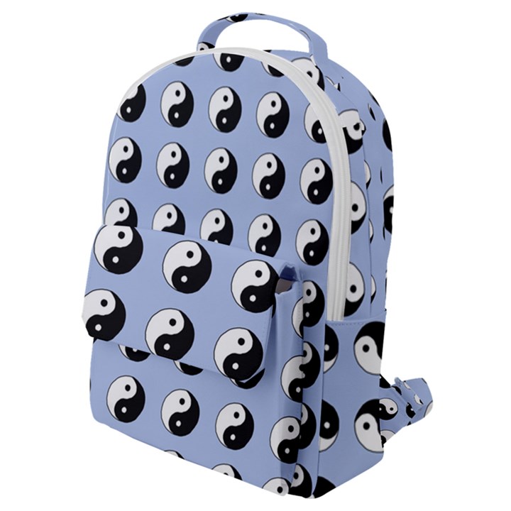 Yin Yang Pattern Flap Pocket Backpack (Small)