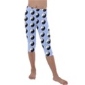 Yin Yang Pattern Kids  Lightweight Velour Capri Leggings  View1