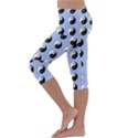 Yin Yang Pattern Kids  Lightweight Velour Capri Leggings  View2